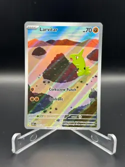2023 Pokemon Scarlet and Violet Obsidian Flames 203/197 Larvitar IR - Image 1
