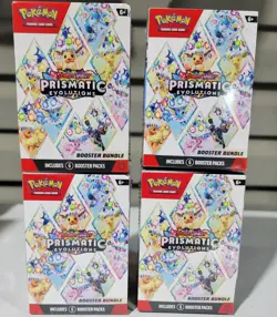 (4)Pokemon TCG Prismatic Evolutions Booster Bundle New & Sealed Lot Of 4 In Hand - Image 1