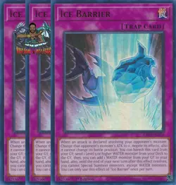Yugioh! 3x Ice Barrier RA01-EN071 Ultra Rare 1st Ed NM - Image 1