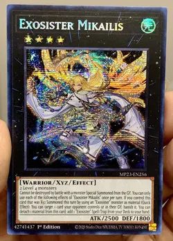 Yugioh Exosister Mikailis MP23-EN256 Prismatic Secret Rare 1st Ed NM w/Tracking - Image 1