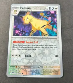 Pokemon 151 Persian Reverse Holo Uncommon Card 053/165 NM - Image 1