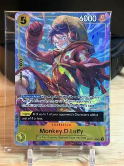 One Piece Card Game MONKEY D LUFFY OP07-109 SR Secret Rare **PROMOTIONAL - Image 1