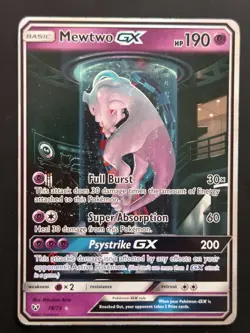 Pokemon Mewtwo GX TCG Shining Legends Holo Card 78/73 Lightly Played - Image 1