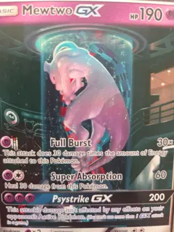 Pokemon Mewtwo GX TCG Shining Legends Holo Card 78/73 Lightly Played - Image 5