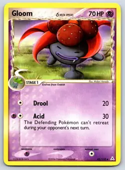 Gloom - EX Holon Phantoms 42/110 Vintage Midori Harada Pokemon Card LP - Image 1
