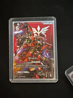 Sinanju ST03-001 LR+ NM Foil Holo Gundam TCG Zeon’s Rush Rare Card - Image 1