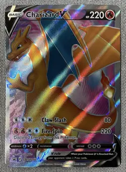 Pokemon TCG Charizard V Card SWSH050 Sword & Shield Black Star Promo LP. - Image 1