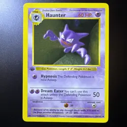 Haunter 029/102 Base Set Shadowless 1st Edition Pokemon Card WOTC - Image 1