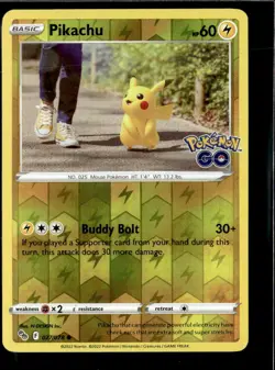 Pokemon Pikachu 027/078 Pokemon Go Reverse Holo Common 2 Card Lot - Image 1