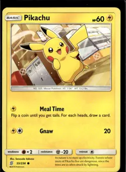 Pokemon Pikachu 55/236 Unified Minds Non Holo Common 2 Card Lot - Image 1
