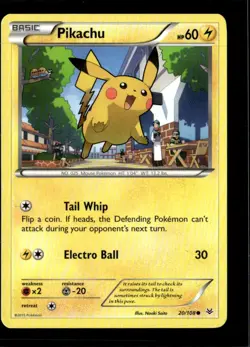 Pokemon Pikachu 20/108 Roaring Skies Non Holo Common 2 Card Lot - Image 1