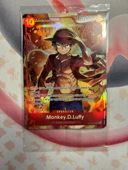 Sealed Promo One Piece Card Treasure Booster Monkey.D.Luffy ST10-006 SR NEW - Image 1