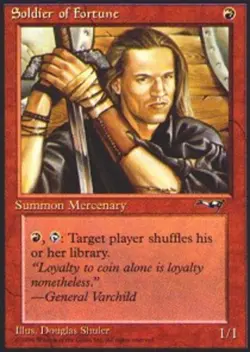 MTG magic cards 1x Soldier of Fortune Alliances Light Play, English - Image 1