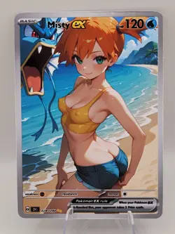 Misty Trainer Waifu Full Art Custom Trading Card Fan Art Goddess ACG - Image 1