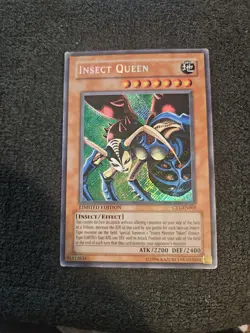 Yu-Gi-OH! SECRET RARE CARD INSECT QUEEN CT1-EN005 MP - Image 1