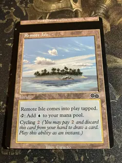 Remote Isle Urza's Saga MTG MISPRINT MISCUT - Image 1