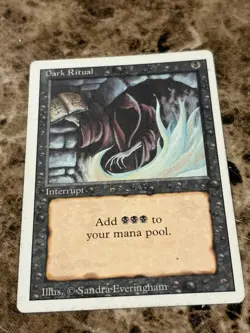 DARK RITUAL Magic MTG Revised HP - Image 1