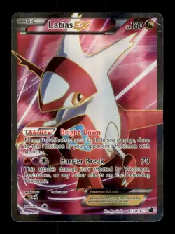 Pokemon 2013 Black & White Plasma Freeze Latias EX Full Art 112/116 - Image 1