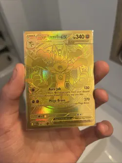 Mega Lucario EX 188/132 Hyper Rare Gold Mega Evolutions Pokemon Card NEAR MINT - Image 1