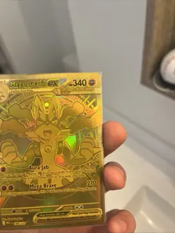Mega Lucario EX 188/132 Hyper Rare Gold Mega Evolutions Pokemon Card NEAR MINT - Image 2