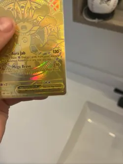 Mega Lucario EX 188/132 Hyper Rare Gold Mega Evolutions Pokemon Card NEAR MINT - Image 4