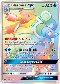 2019 Pokemon Sun & Moon Unbroken Bonds Blastoise #218/214 PSA 9 - Image 1
