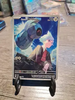 Pokemon TCG Steven's Beldum Full Art Promo Card SVP 207 - Image 1