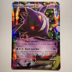 2014 Pokemon TCG XY Phantom Forces Gengar EX 34/119 Jumbo Oversized Holo Rare NM - Image 1