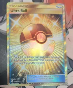 2017 Pokemon Sun&Moon Base Set Ultra Ball (Secret) 161/149- LP - Image 1