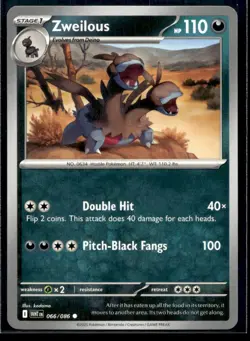 Zweilous SV: White Flare 066/086 NM Pokemon TCG | Buy 10 Get 10 Free - Image 1