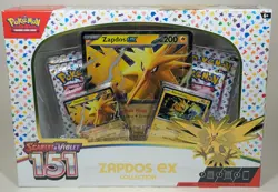 Pokemon TCG SV: Scarlet & Violet 151 Zapdos ex Collection Box | Sealed | 4 Packs - Image 1