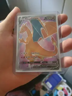 FULL ART Charizard V ULTRA RARE PROMO Pokemon SWSH050 Champion's Path Holo - Image 1