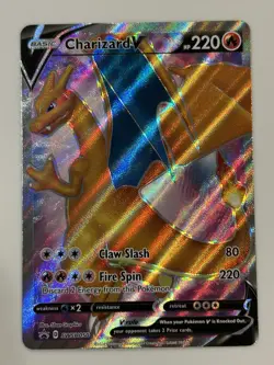 Pokemon Promo Black Star Full Art Holo #SWSH050 CHARIZARD V - Image 1