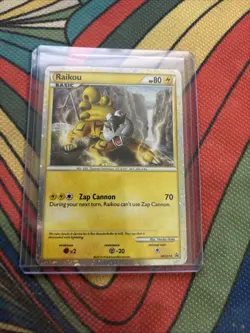 Raikou HGSS19 Black Star Promo Shiny Holo Pokemon Card - Image 1