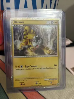 Raikou HGSS19 Black Star Promo Shiny Holo Pokemon Card - Image 5
