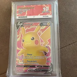 Pokemon TCG Pikachu V Vivid Voltage 170/185 Holo Full Art Ultra Rare ACE 10 Gem - Image 1