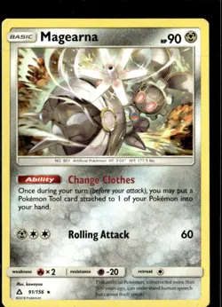 Pokemon Magearna 091/156 Ultra Prism Non Holo Rare - Image 1
