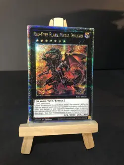 Red Eyes Flare Metal Dragon RA01-EN038 Quarter Century Secret Rare NM 1st Yugioh - Image 1