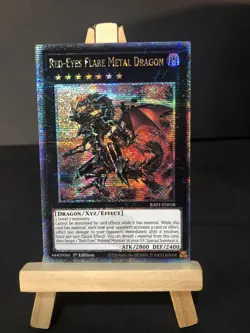 Red Eyes Flare Metal Dragon RA01-EN038 Quarter Century Secret Rare NM 1st Yugioh - Image 2