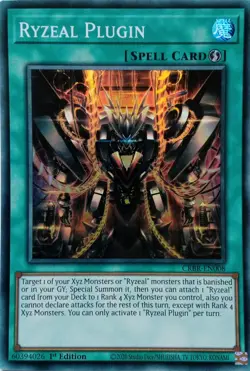 CRBR-EN008 RYZEAL PLUGIN SUPER RARE 1ST EDITION YuGiOh CARD - Image 1