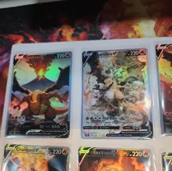 Lot of 12 Custom holo Charizard V Pokemon Trading Card sleeved & top loaded - Image 5