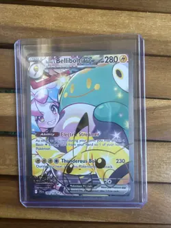 Pokemon TCG Iono's Bellibolt EX Holo Card 183/159 Journey Together - Image 1