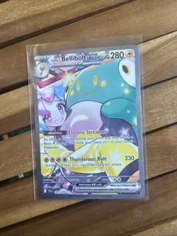 Pokemon TCG Iono's Bellibolt EX Holo Card 183/159 Journey Together - Image 2