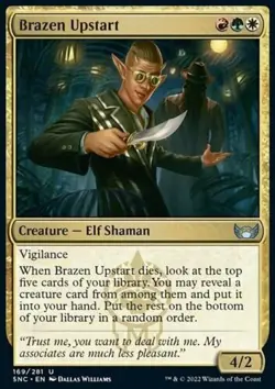 MTG Brazen Upstart Uncommon Magic the Gathering Card Creature Elf Shaman RGW NM - Image 1