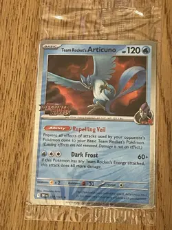 Pokemon TCG Card Team Rockets Articuno 051/182 Destined Rivals Stamped - Sealed - Image 1