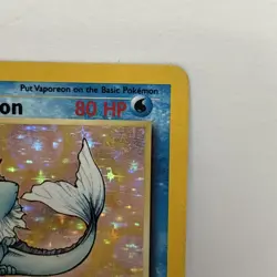 Pokemon TCG Vaporeon Holo Rare Card 12/64 Jungle No Symbol Error - LP+ - Image 3