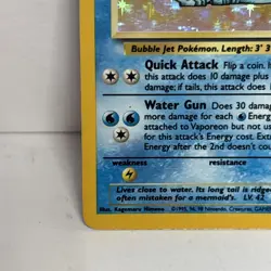 Pokemon TCG Vaporeon Holo Rare Card 12/64 Jungle No Symbol Error - LP+ - Image 5