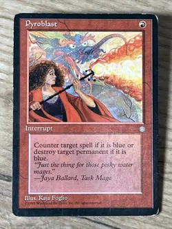VTG Magic the Gathering Pyroblast - HP - Ice Age MTG Card 213 - Image 1