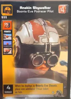 Ultra Rare Young Jedi CCG Anakin Skywalker Card #1 Boonta Eve Podrace Expansion - Image 1