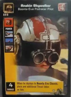 Ultra Rare Young Jedi CCG Anakin Skywalker Card #1 Boonta Eve Podrace Expansion - Image 3